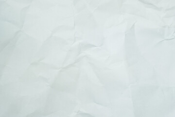The texture of white recycle crumpled paper, copy space for text.