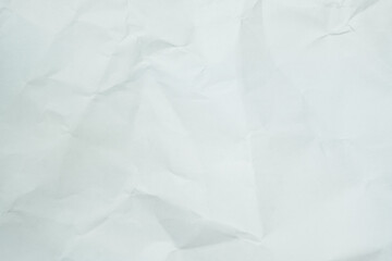 The texture of white recycle crumpled paper, copy space for text.