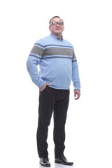 in full growth. Mature business man in casual clothes