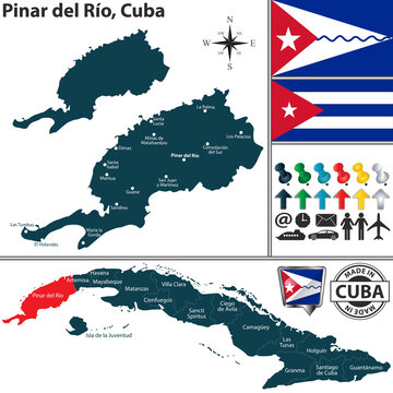 Map of Pinar del Rio, Cuba