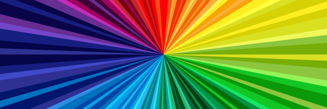 Background with multicolored rays