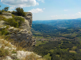 Stone of Bismantova, Pietra di Bismantova, located near to Castelnovo Monti, Reggio Emilia, Italy