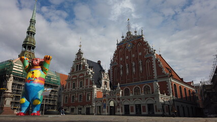 House of the Blackheads in the heart of Riga, beautiful and historic architecture.