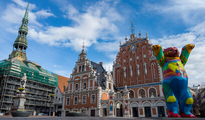 House of the Blackheads in the heart of Riga, beautiful and historic architecture.