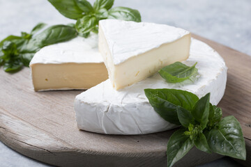 Brie cheese, Camembert cheese  with herbs