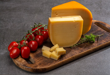 Cheese collection, Dutch ripe hard cheeses made from cow milk in the Netherlands