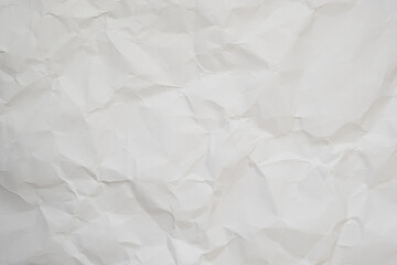 The texture of white recycle crumpled paper, copy space for text.