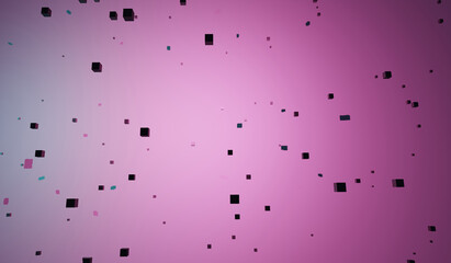 Abstract cubes background. Chaotic cubes with copyspaces. 3d render