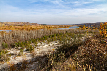 Floodplain of the Sok river near the confluence of the Volga river