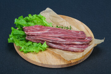 Raw Thick pork steak for cooking
