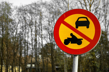 No traffic sign with motor in Sweden