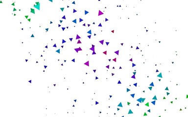 Light Multicolor, Rainbow vector background with triangles.