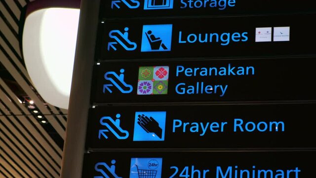 Information board at the airport