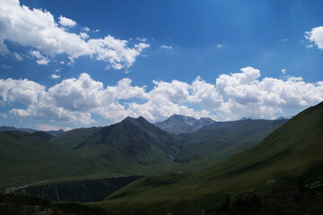 Fototapeta na wymiar Mountain view. Mountains of the North Caucasus in summer