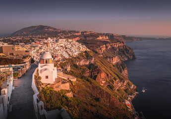 Obraz premium Travel, Nature and Landscape photography from Mykonos, Naxos and Santorin in the Agean Islands in Greece.