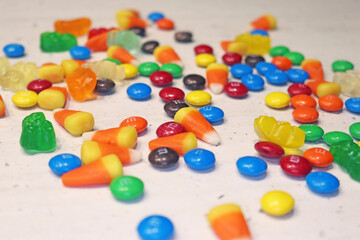 Halloween candy assortment. 