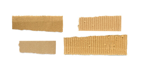 Kraft cardboard goffered. Cardboard ripped edge.