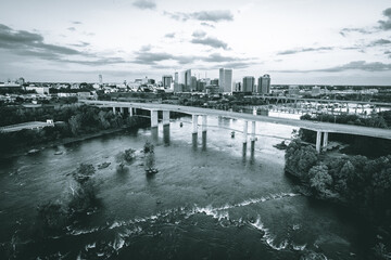 Sunset with Lee Bridge and Downtown Richmond