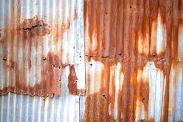 Old rusted zinc surface texture Gray galvanized iron wall texture, Zinc with rust pattern background Close up to pattern texture vertical zinc sheet Zinc vintage view, Wall aluminum silver stainless.
