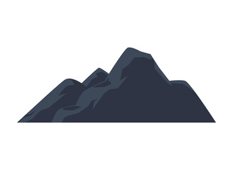 Fototapeta na wymiar Rocky mountains or hills cartoon icon, flat vector illustration isolated.