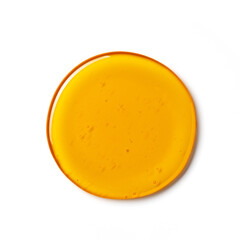 Honey isolated on white background, from above