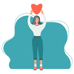 Get more likes concept illustration. Social media marketing.  People uses a mobile phone. Modern flat vector illustration. 