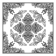 bugs mandala design for bandana or t shirt design print