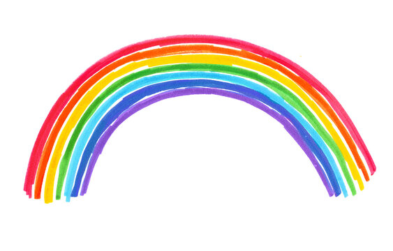child drawing of rainbow