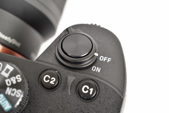 Closeup Of Digital Camera Push Button
