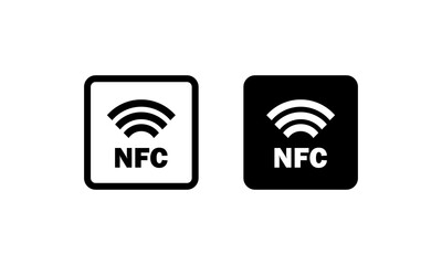 NFC sign. Contactless payment. Vector on isolated white background. EPS 10