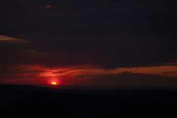 Sonnenuntergang im Allgäu