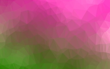 Obraz premium Light Pink, Green vector polygonal template.