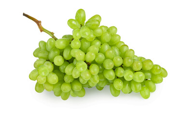 a bunch of grapes on a white background