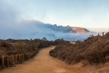 Very foggy afternoon at Battery Spencer, a Fort Bakers site and popular Golden Gate Bridge vista...