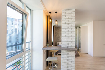 luxury studio apartment with fold down bed