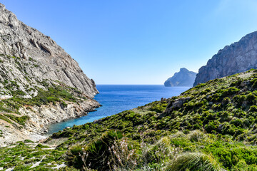 Secluded Beach in the Mountains, Mallorca, Spain.