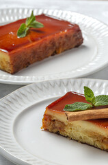 Homemade Pudding of fresh and healthy apples