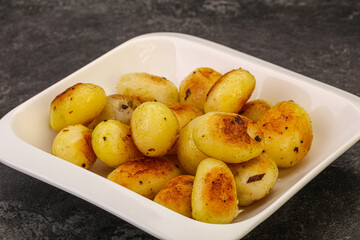 Roasted baby potato in the bowl