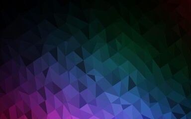 Obraz premium Dark Multicolor, Rainbow vector triangle mosaic texture.