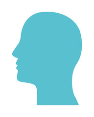 head human profile isolated icon