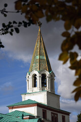 Architecture of Kolomenskoye park in Moscow. Popular landmark.