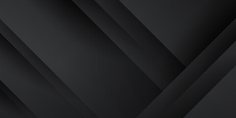 Black abstract background with 3D layers