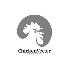 Chicken logo design vector template, Rooster illustration, Symbol icon