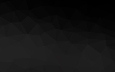 Obraz premium Dark Black vector triangle mosaic texture.
