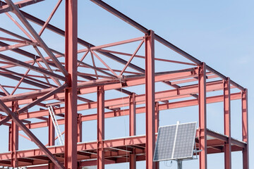 Fototapeta premium Steel Frames of A Building Under Construction