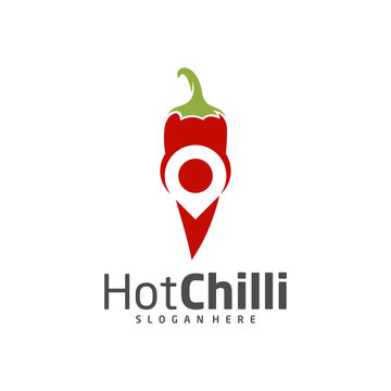 Point Chili logo design vector template, Red Chili Illustration, Symbol Icon