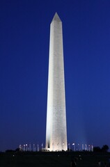 Night view of Washington Monument. Washington, D.C. United States of America.