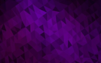 Dark Purple vector shining triangular template.