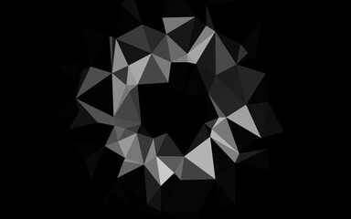 Fototapeta premium Dark Silver, Gray vector polygonal background.