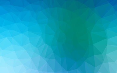 Obraz premium Light Blue, Green vector shining triangular pattern.
